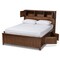 Baxton Studio Riko Transitional Walnut Wood Queen Size Platform Storage Bed 168-10722 - alternate 7